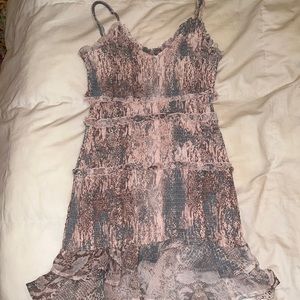 snake skin tight dress